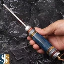 Cyllell Tanto Dur Damascus